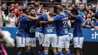 Illustration : "RC Strasbourg – OGC Nice : Encore un départ canon des Strasbourgeois !"