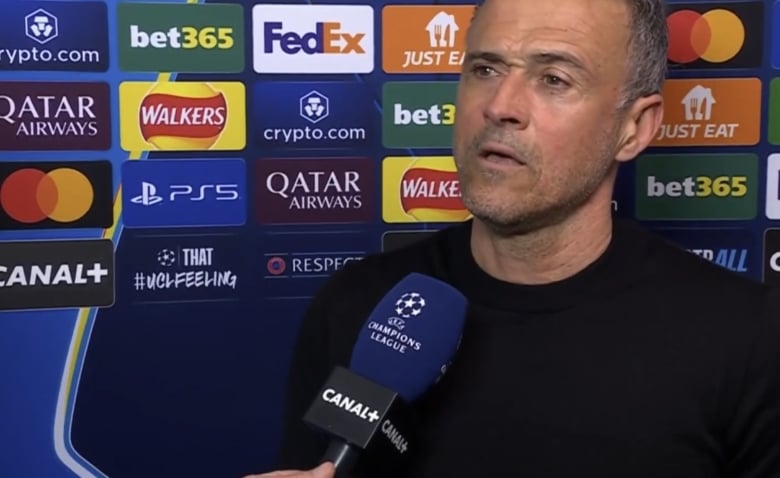 Illustration : "[video] La réaction de Luis Enrique après la qualification pour les quarts de finale de LDC"