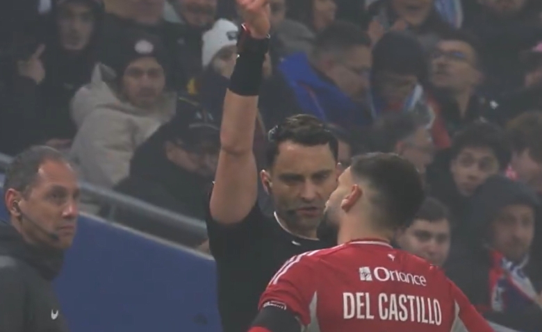 Illustration : "OL - Brest : le carton rouge de Del Castillo est-il mérité ? "